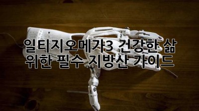 일티지오메가3: 건강한 삶 위한 필수 지방산 가이드